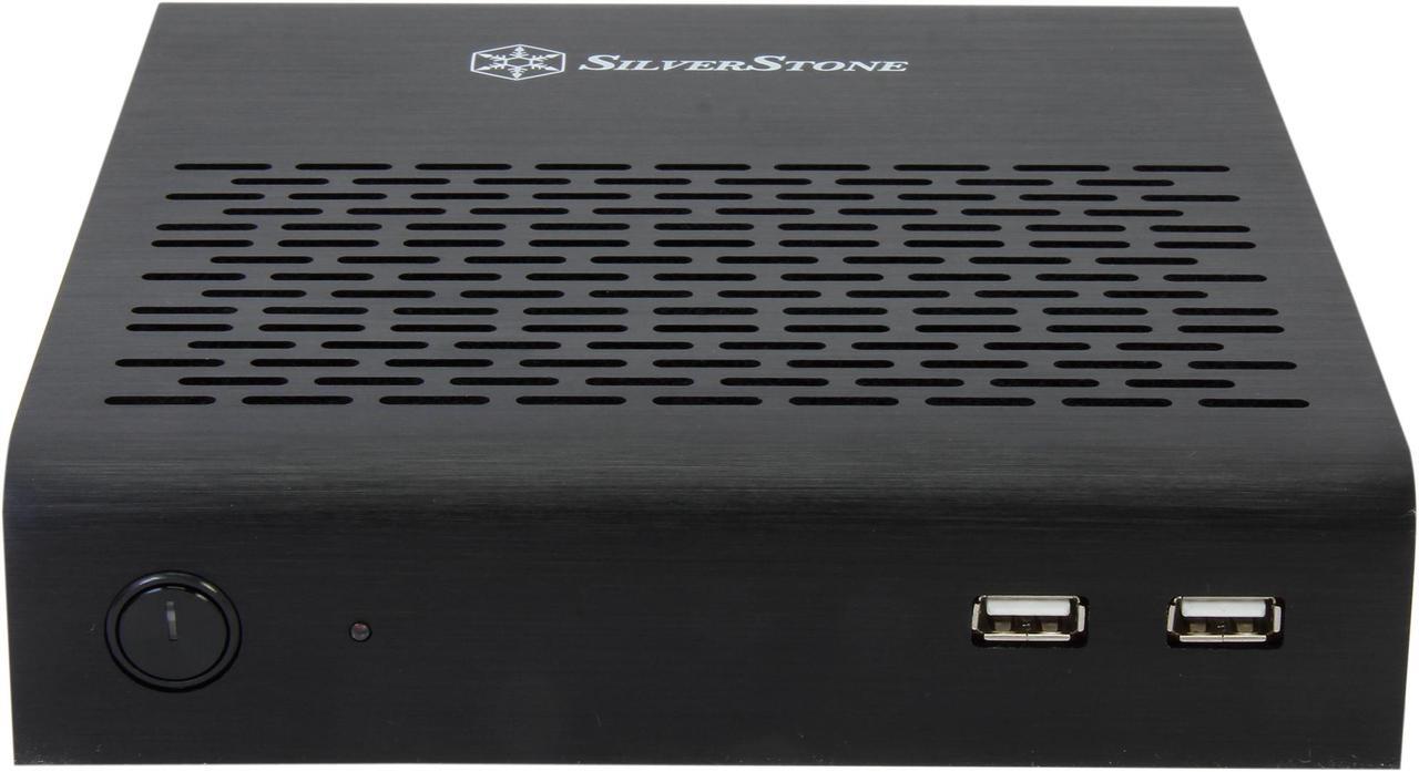 Alt view image 2 of 6 - SILVERSTONE Black Aluminum / Steel PT13B Mini ITX Media Center / HTPC Case