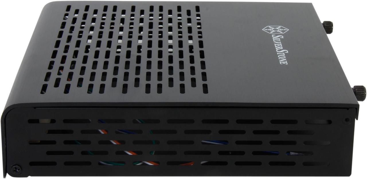 Alt view image 3 of 6 - SILVERSTONE Black Aluminum / Steel PT13B Mini ITX Media Center / HTPC Case