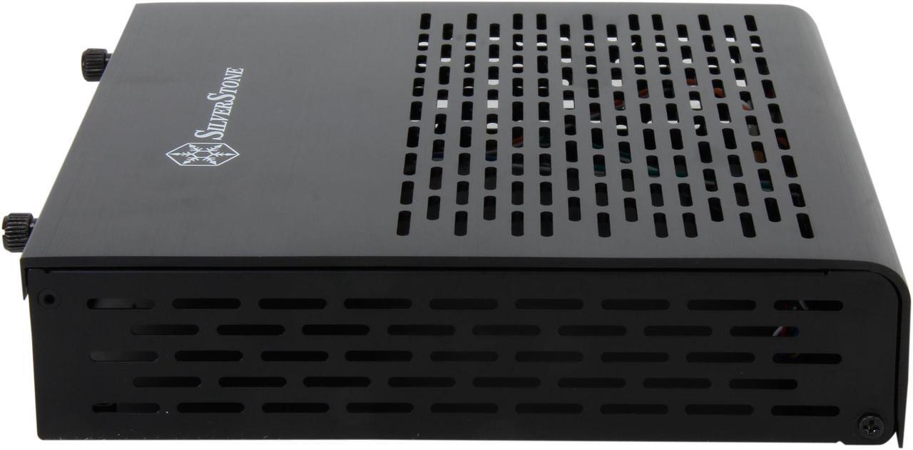 Alt view image 5 of 6 - SILVERSTONE Black Aluminum / Steel PT13B Mini ITX Media Center / HTPC Case