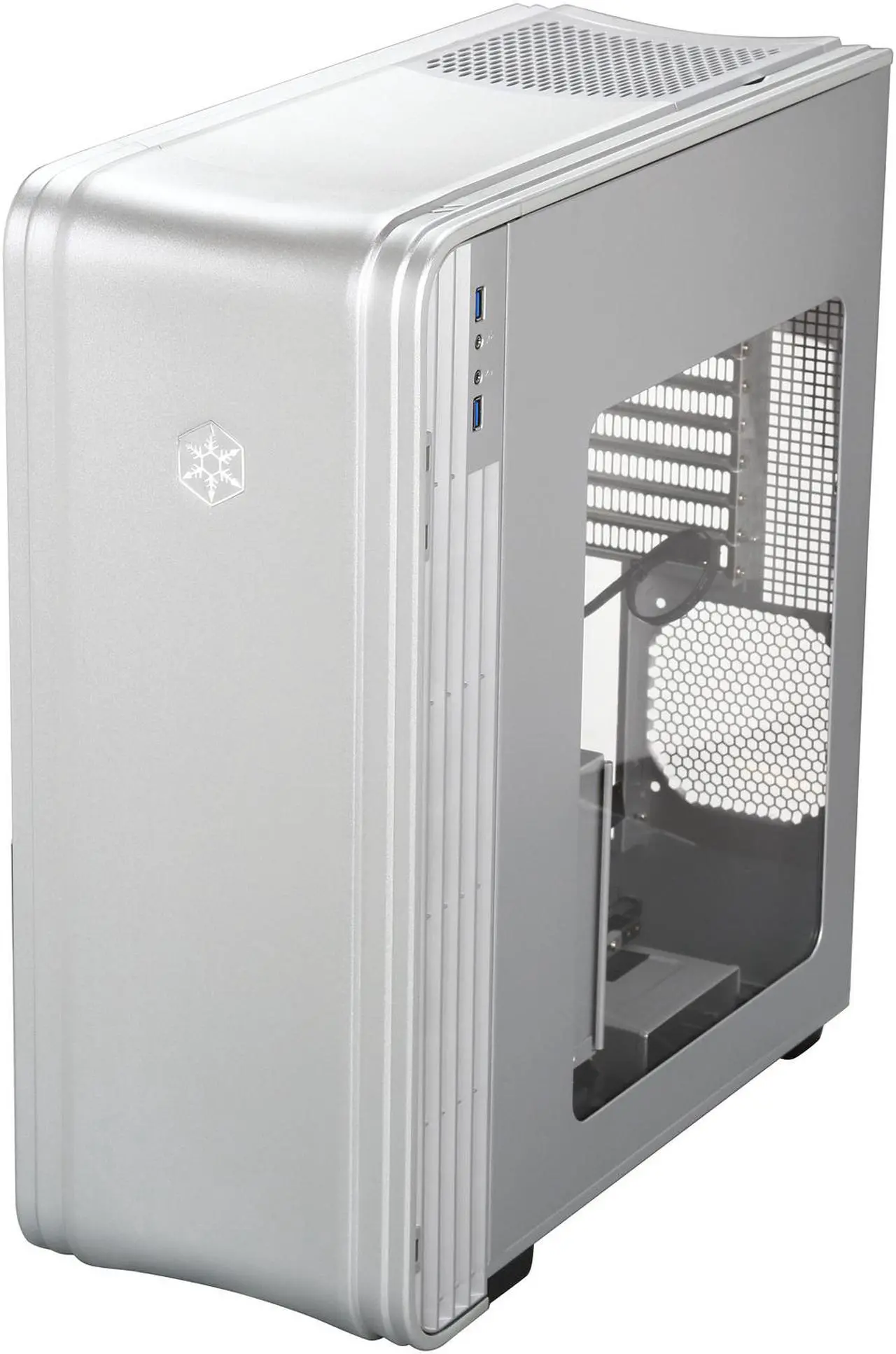 Alt view image 3 of 9 - SilverStone FT04S-W Silver Extended ATX Aluminum Full Tower Case with Window Side Panel