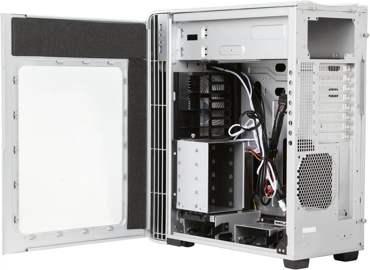 Alt view image 5 of 9 - SilverStone FT04S-W Silver Extended ATX Aluminum Full Tower Case with Window Side Panel