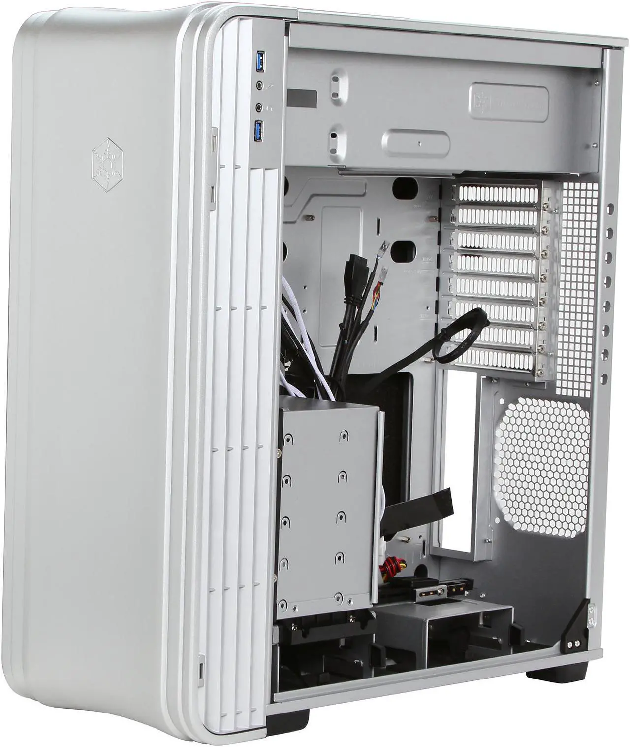 Alt view image 7 of 9 - SilverStone FT04S-W Silver Extended ATX Aluminum Full Tower Case with Window Side Panel