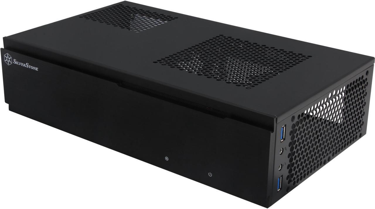 SILVERSTONE MILO Series ML06B Steel Body Mini-ITX Media Center/ HTPC Computer Case with Aluminum Front Panel