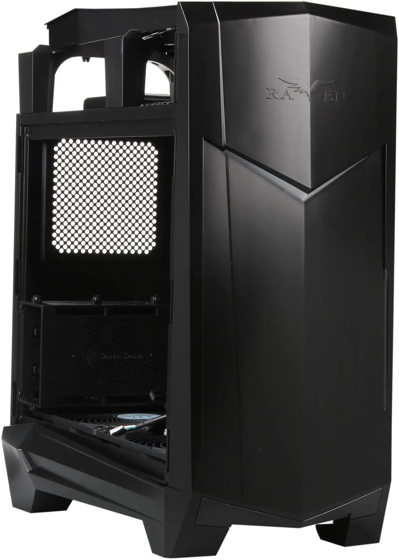 Alt view image 8 of 10 - SilverStone RAVEN Series RV05B-W Black Plastic outer shell, steel body ATX / Micro ATX Mid Tower Computer Case