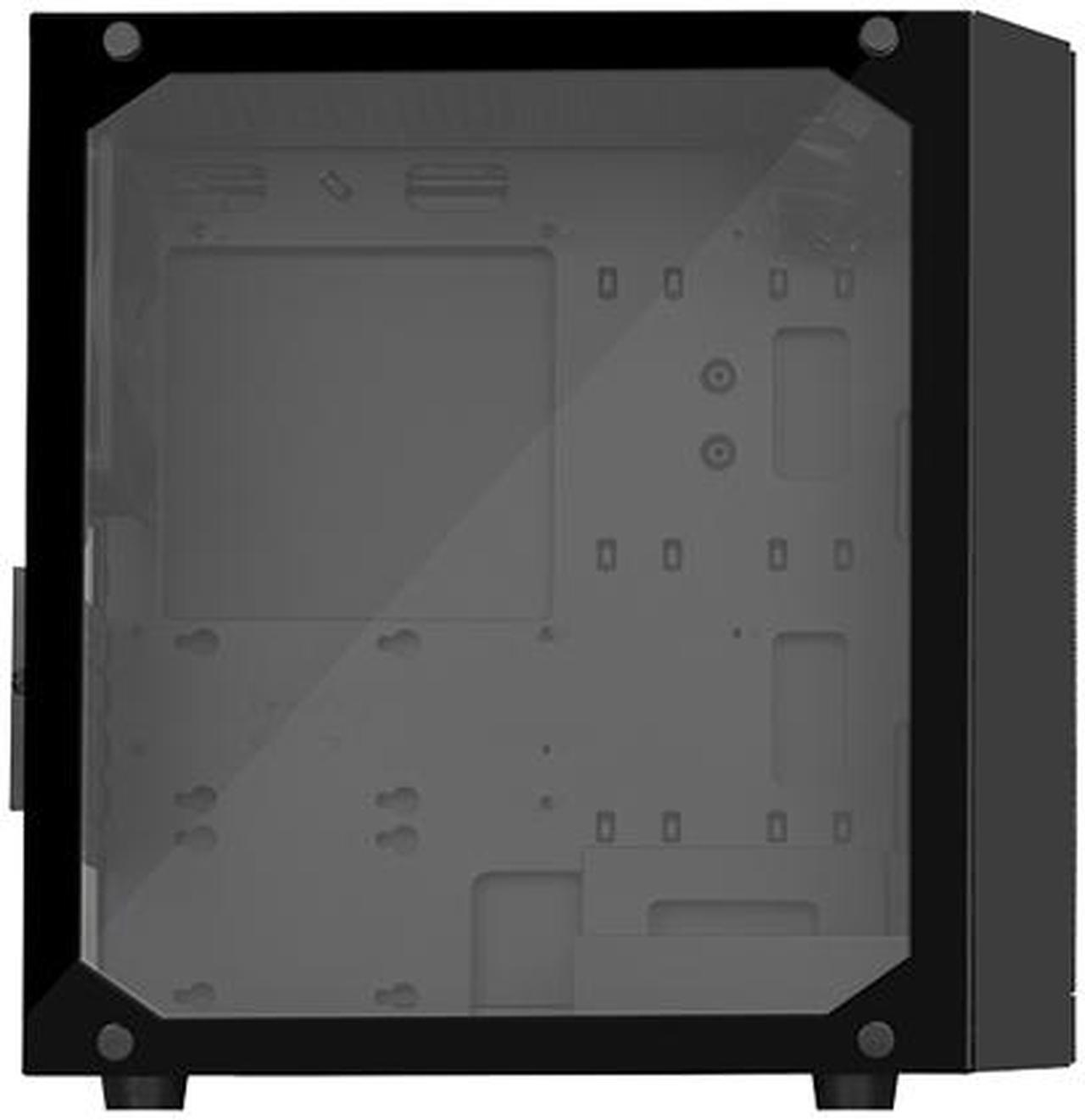Alt view image 4 of 10 - SilverStone Precision Series PS15 SST-PS15B-G Black Steel / Plastic / Tempered Glass Micro ATX Tower Computer Case