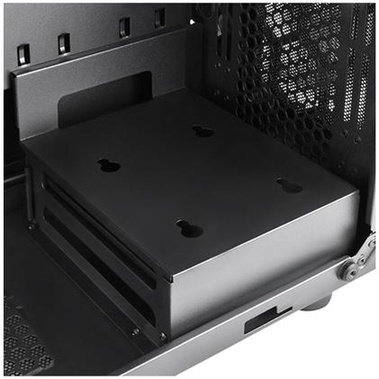 Alt view image 8 of 10 - SilverStone Precision Series PS15 SST-PS15B-G Black Steel / Plastic / Tempered Glass Micro ATX Tower Computer Case