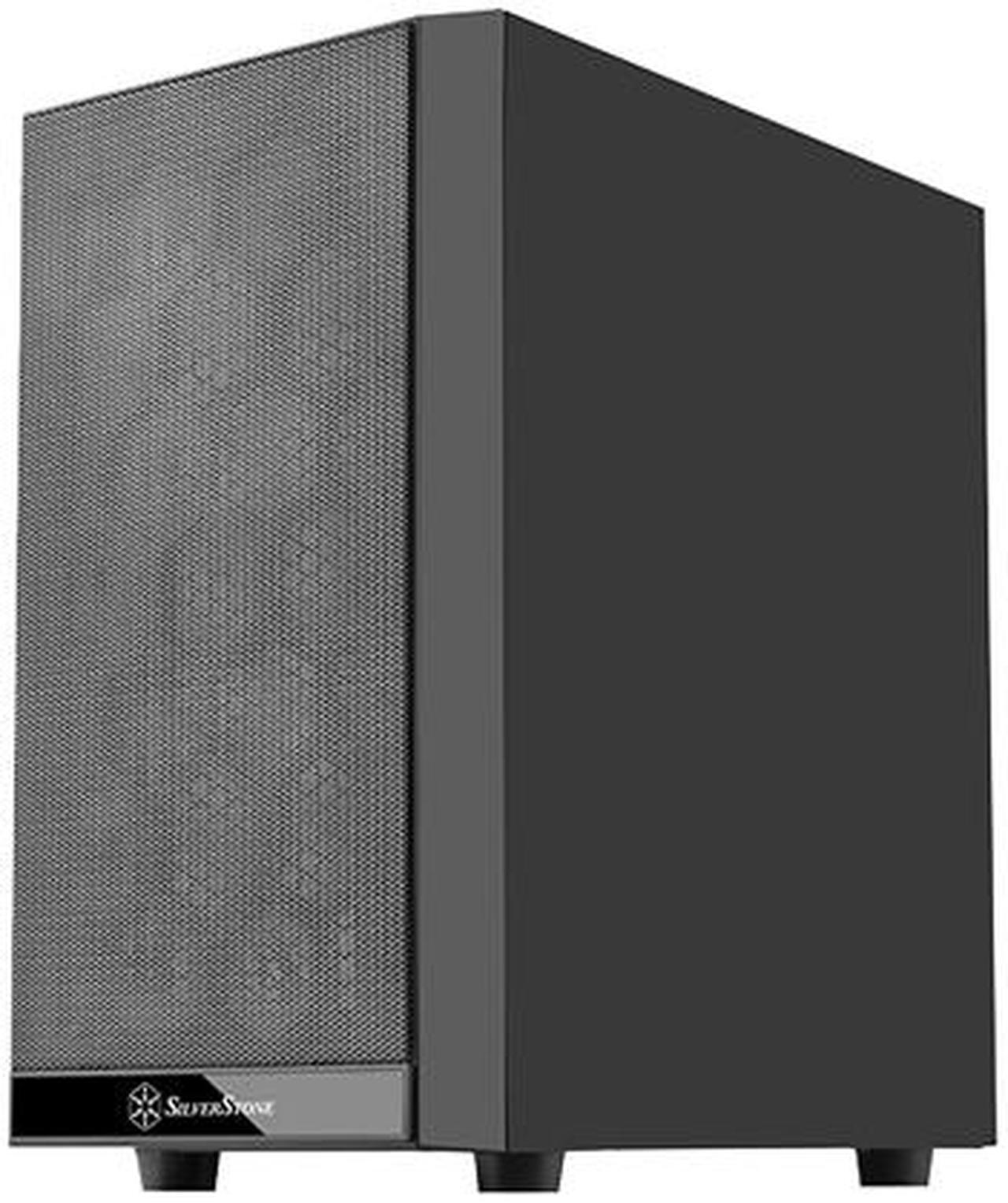 Alt view image 3 of 10 - SilverStone Precision Series PS15 SST-PS15B-G Black Steel / Plastic / Tempered Glass Micro ATX Tower Computer Case