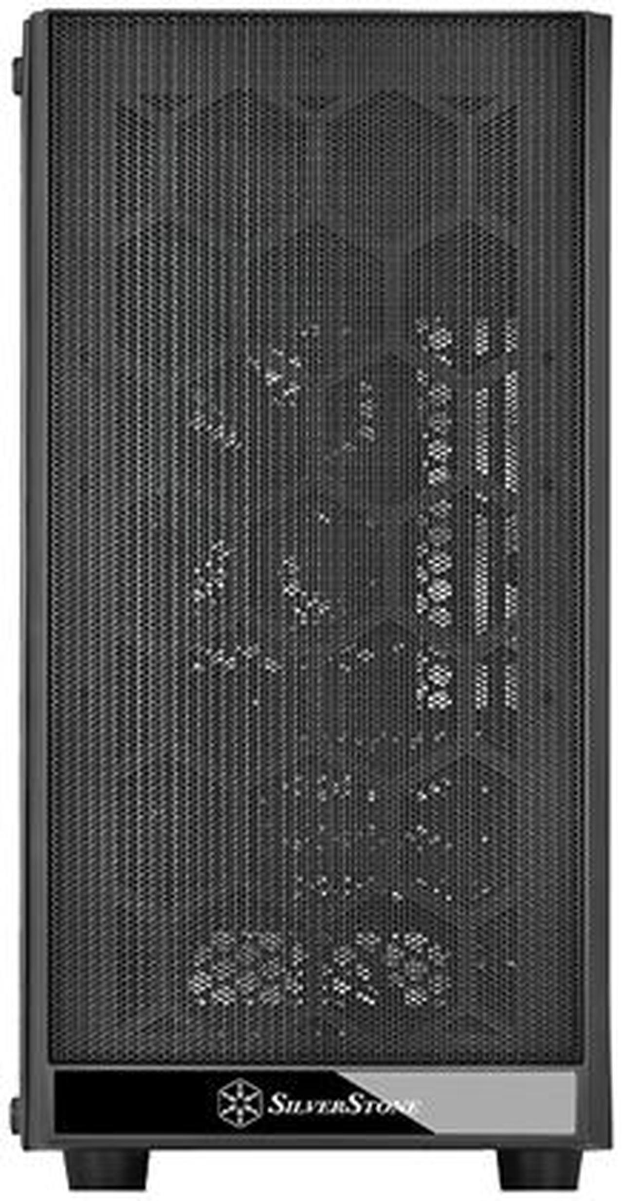 Alt view image 2 of 10 - SilverStone Precision Series PS15 SST-PS15B-G Black Steel / Plastic / Tempered Glass Micro ATX Tower Computer Case