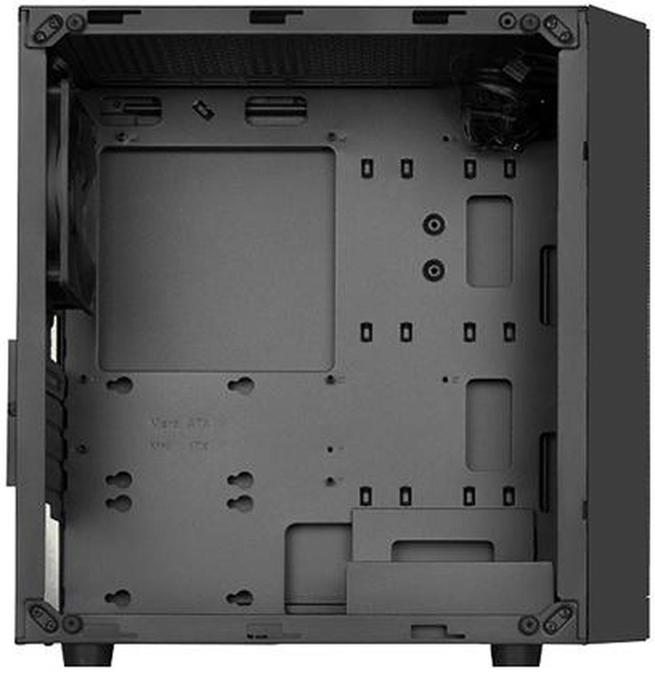 Alt view image 5 of 10 - SilverStone Precision Series PS15 SST-PS15B-G Black Steel / Plastic / Tempered Glass Micro ATX Tower Computer Case