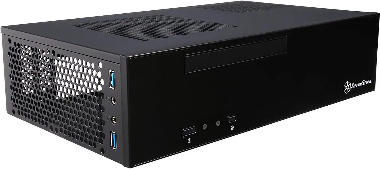 Main image of SilverStone Milo Series SST-ML09B Black Acrylic and plastic front panel, 0.8mm steel body Mini-ITX Computer Case