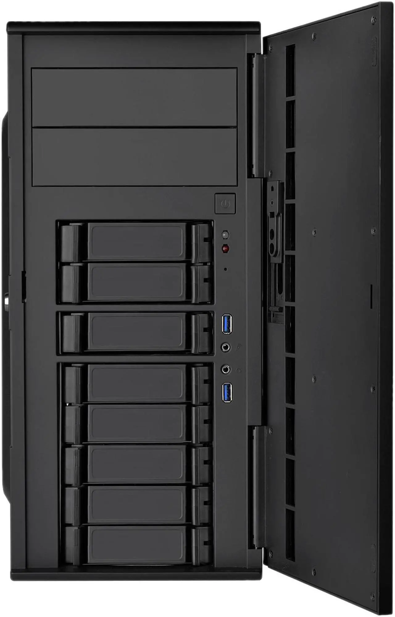 Alt view image 5 of 20 - SilverStone Case Storage Series SST-CS380 Black Plastic front door, steel body ATX Mid Tower Computer Case Standard PS2(ATX) Power Supply