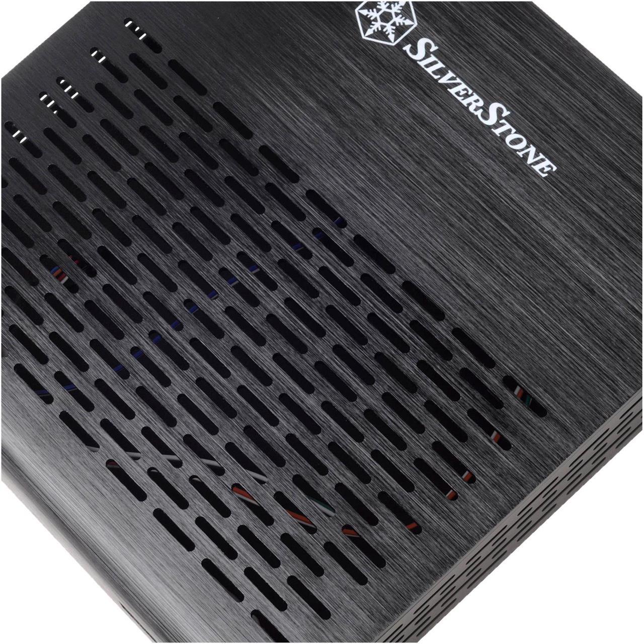 Alt view image 7 of 10 - SilverStone Petit Series PT13 SST-PT13B-USB3.0 Black Aluminum Top Cover, Steel Body Mini-ITX Computer Case