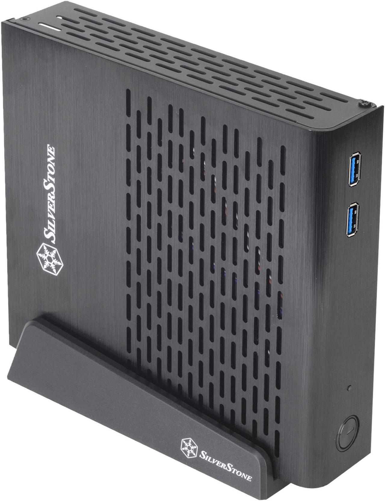 Main image of SilverStone Petit Series PT13 SST-PT13B-USB3.0 Black Aluminum Top Cover, Steel Body Mini-ITX Computer Case