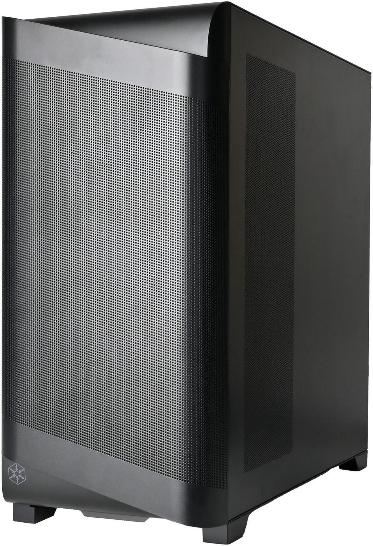 Alt view image 8 of 17 - SilverStone SETA A2 Black Steel / Plastic / Tempered Glass ATX Mid Tower Computer Case