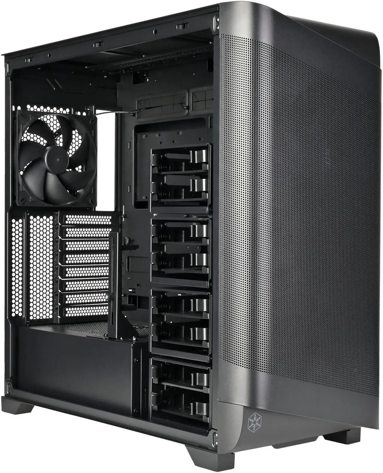 Alt view image 9 of 17 - SilverStone SETA A2 Black Steel / Plastic / Tempered Glass ATX Mid Tower Computer Case