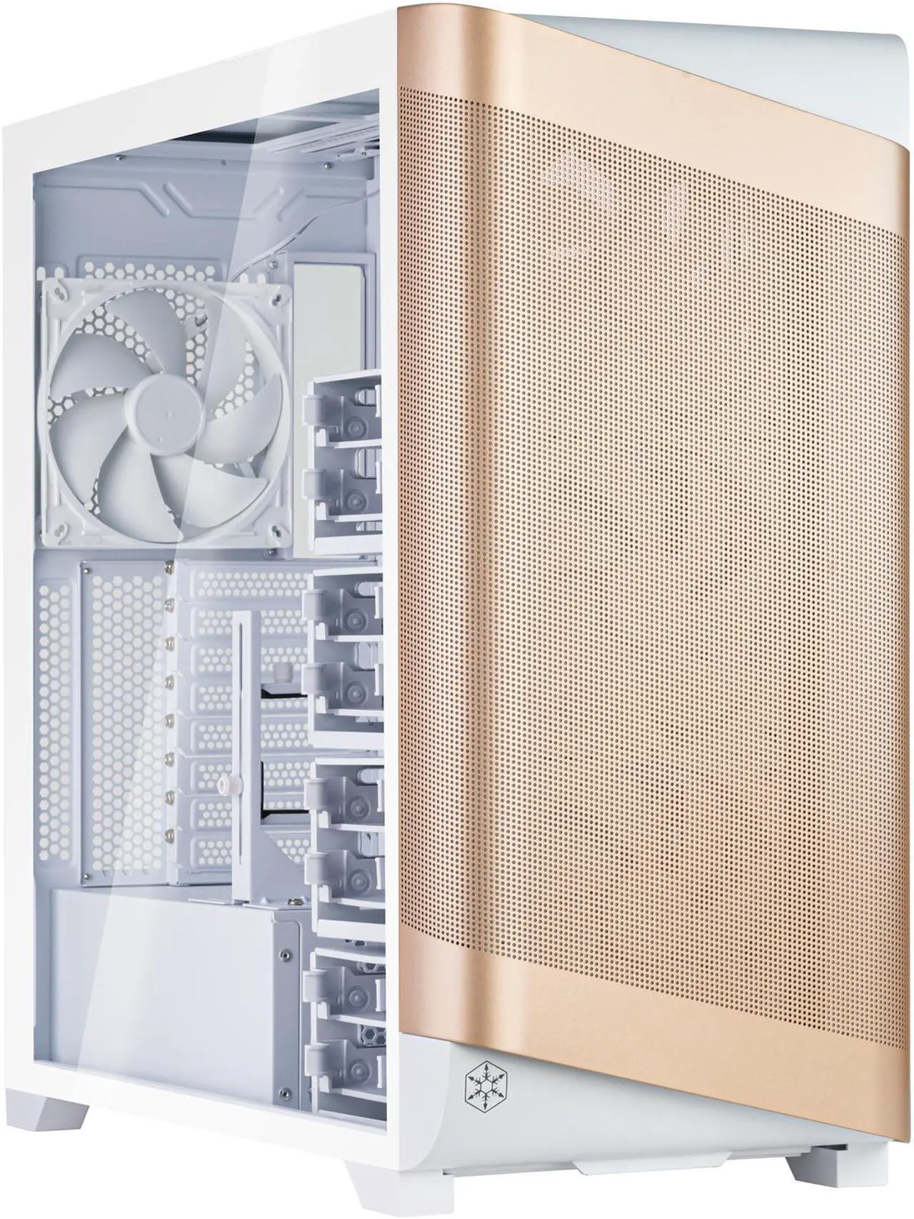 Main image of SilverStone SETA A2 Gold/White Steel / Plastic / Tempered Glass ATX Mid Tower Computer Case