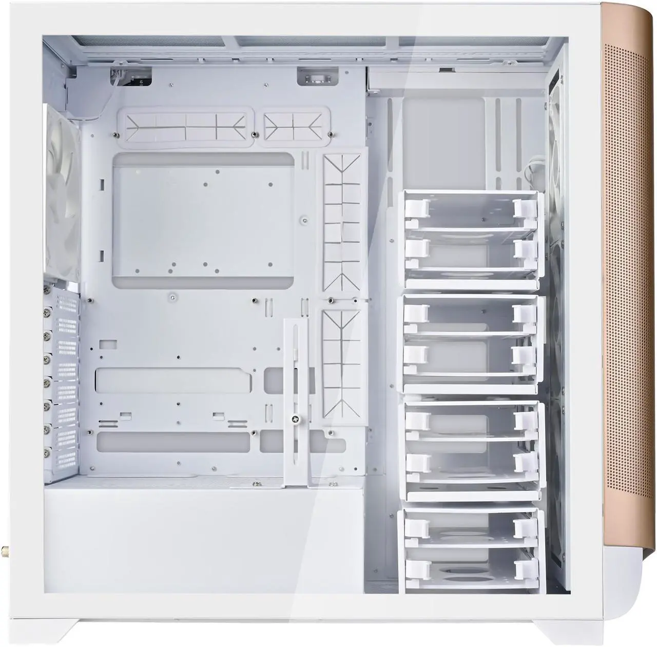 Alt view image 3 of 18 - SilverStone SETA A2 Gold/White Steel / Plastic / Tempered Glass ATX Mid Tower Computer Case