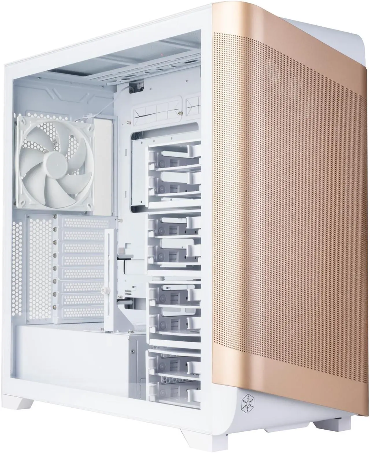 Alt view image 9 of 18 - SilverStone SETA A2 Gold/White Steel / Plastic / Tempered Glass ATX Mid Tower Computer Case