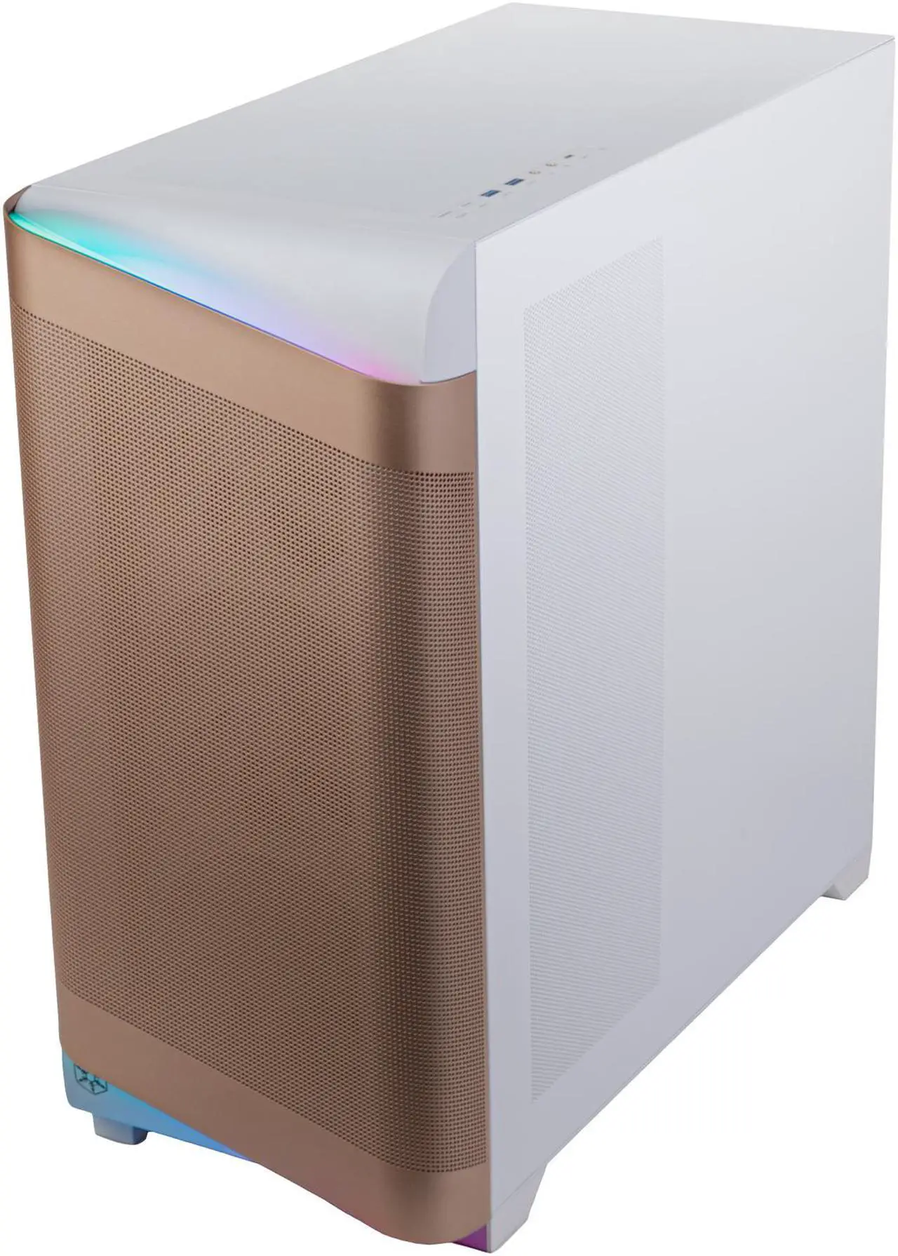 Alt view image 11 of 18 - SilverStone SETA A2 Gold/White Steel / Plastic / Tempered Glass ATX Mid Tower Computer Case
