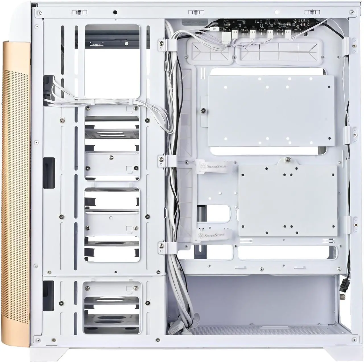 Alt view image 12 of 18 - SilverStone SETA A2 Gold/White Steel / Plastic / Tempered Glass ATX Mid Tower Computer Case