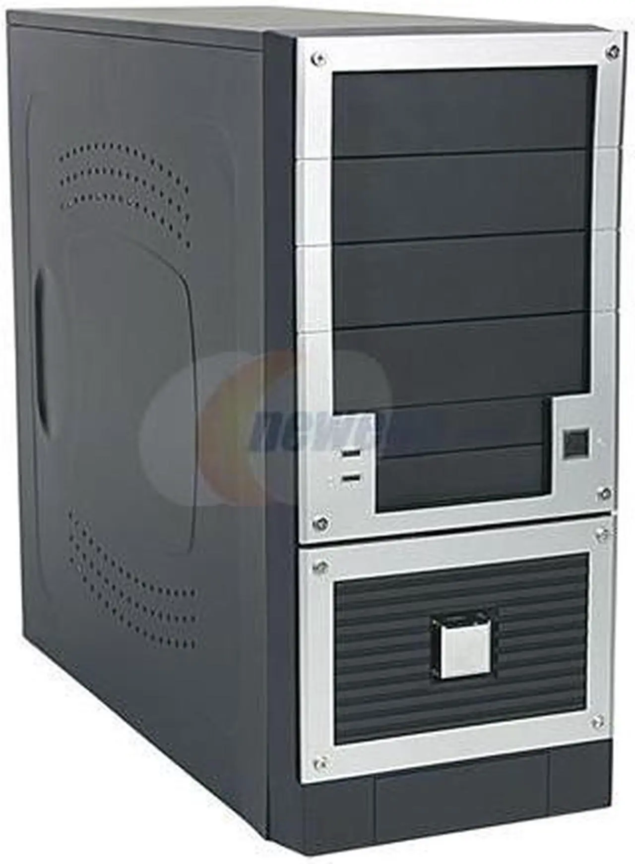 Main image of Linkworld 3131-01-C5828U Black/Silver Steel ATX Mid Tower Computer Case