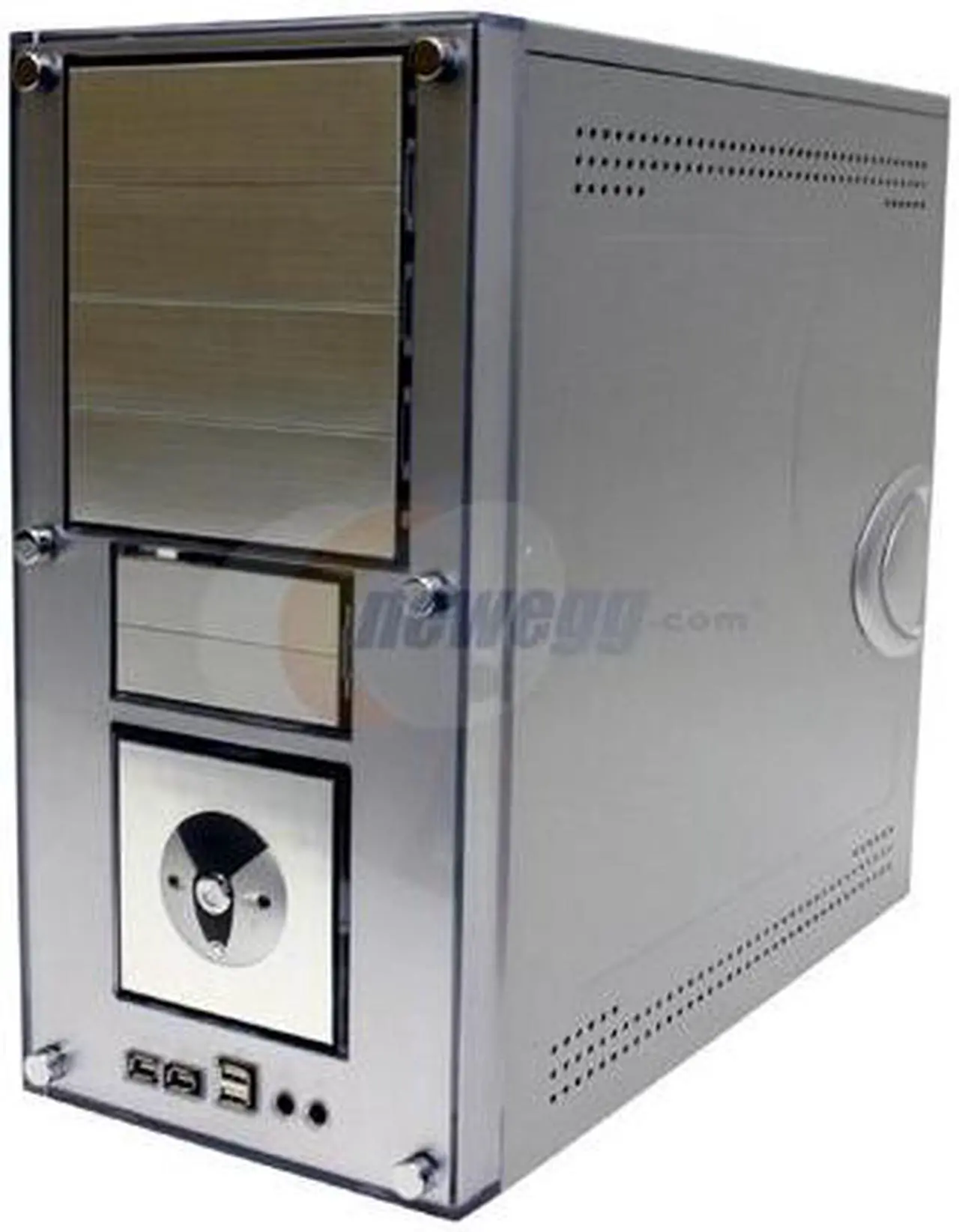 Alt view image 3 of 17 - Linkworld B319-C9928-P4 WNDW Silver Steel ATX Mid Tower Computer Case 400W Power Supply