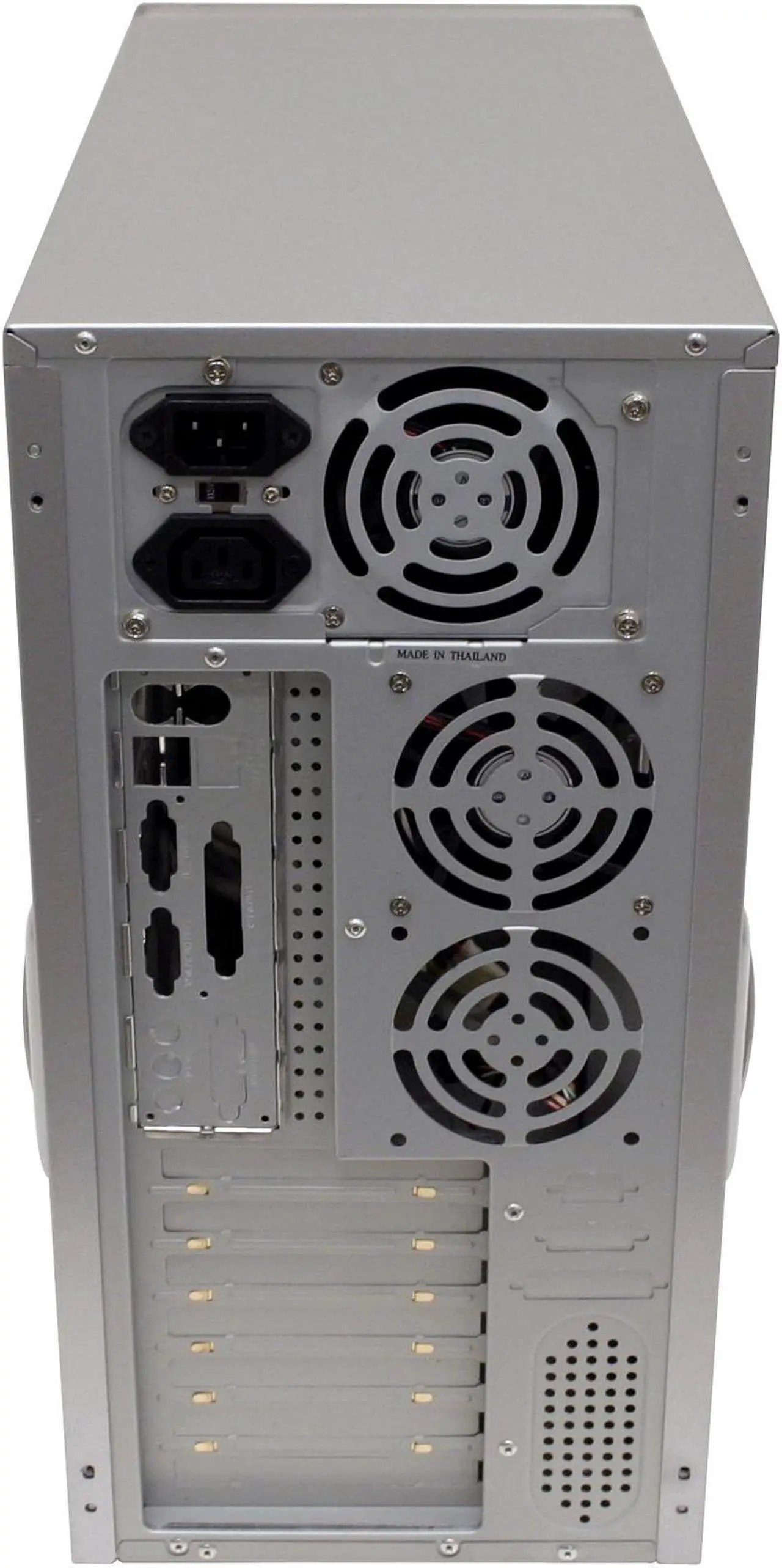 Alt view image 8 of 17 - Linkworld B319-C9928-P4 WNDW Silver Steel ATX Mid Tower Computer Case 400W Power Supply