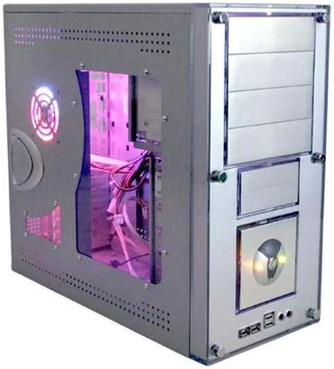 Main image of Linkworld B319-C9928-P4 WNDW Silver Steel ATX Mid Tower Computer Case 400W Power Supply