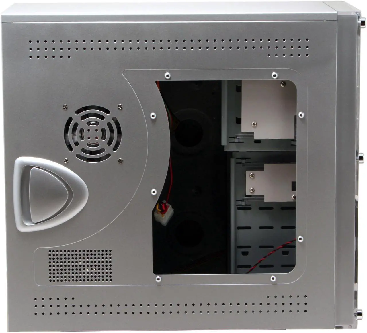 Alt view image 10 of 17 - Linkworld B319-C9928-P4 WNDW Silver Steel ATX Mid Tower Computer Case 400W Power Supply