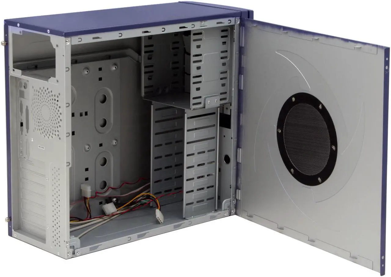 Alt view image 5 of 13 - Linkworld 313-06-C2228 Blue/ Silver Steel ATX Mid Tower Computer Case