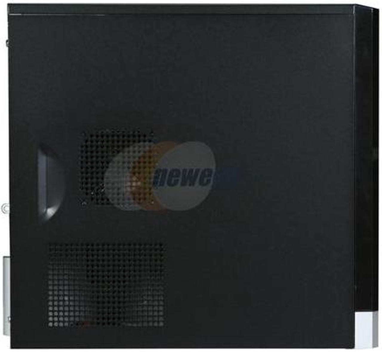 Alt view image 4 of 9 - Linkworld 43716-128FU+P04 black/silver Steel Micro ATX Mini Tower Computer Case 430W Power Supply