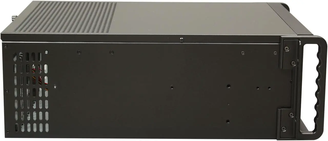 Alt view image 3 of 7 - iStarUSA D-400-6-Black Black Steel 4U Rackmount Compact Stylish Server Chassis 6 External 5.25" Drive Bays
