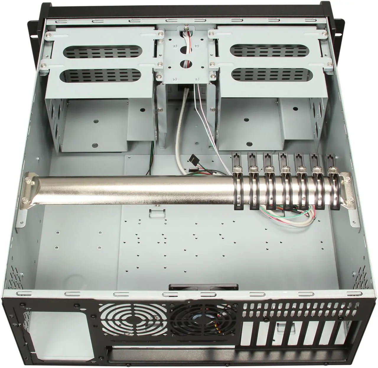 Alt view image 5 of 7 - iStarUSA D-400-6-Black Black Steel 4U Rackmount Compact Stylish Server Chassis 6 External 5.25" Drive Bays