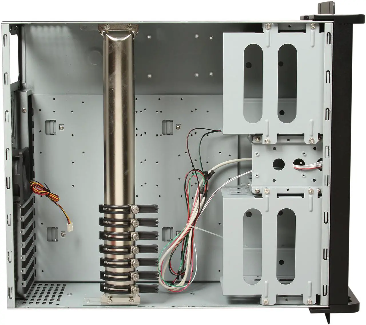 Alt view image 6 of 7 - iStarUSA D-400-6-Black Black Steel 4U Rackmount Compact Stylish Server Chassis 6 External 5.25" Drive Bays