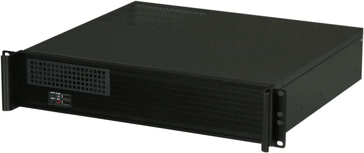 Main image of iStarUSA D-213-MATX Black Aluminum / Steel 2U Rackmount microATX Server Chassis - OEM