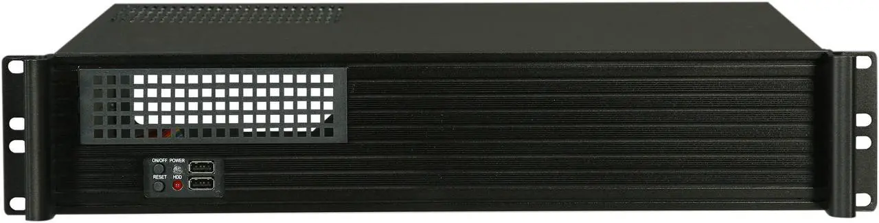 Alt view image 2 of 7 - iStarUSA D-213-MATX Black Aluminum / Steel 2U Rackmount microATX Server Chassis - OEM