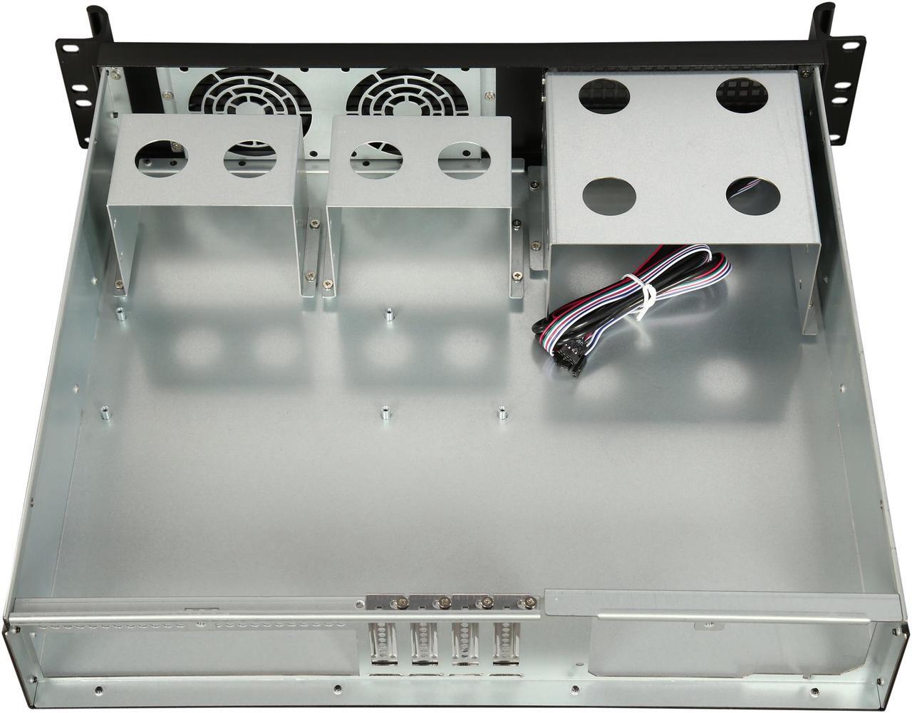 Alt view image 5 of 7 - iStarUSA D-213-MATX-DT Black 2U Compact Server / Desktop Chassis - OEM