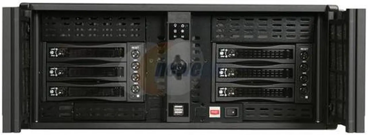 Alt view image 2 of 7 - iStarUSA D400-6SE-B6SA-PBK 4U Rackmount Compact Stylish Server Chassis 2 External 5.25" Drive Bays - OEM
