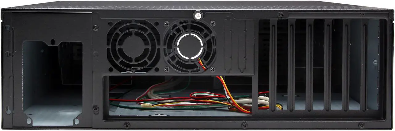 Alt view image 4 of 7 - iStarUSA D-300 Black Aluminum / Steel 3U Rackmount Compact Stylish Chassis - Black Bezel 4 External 5.25" Drive Bays