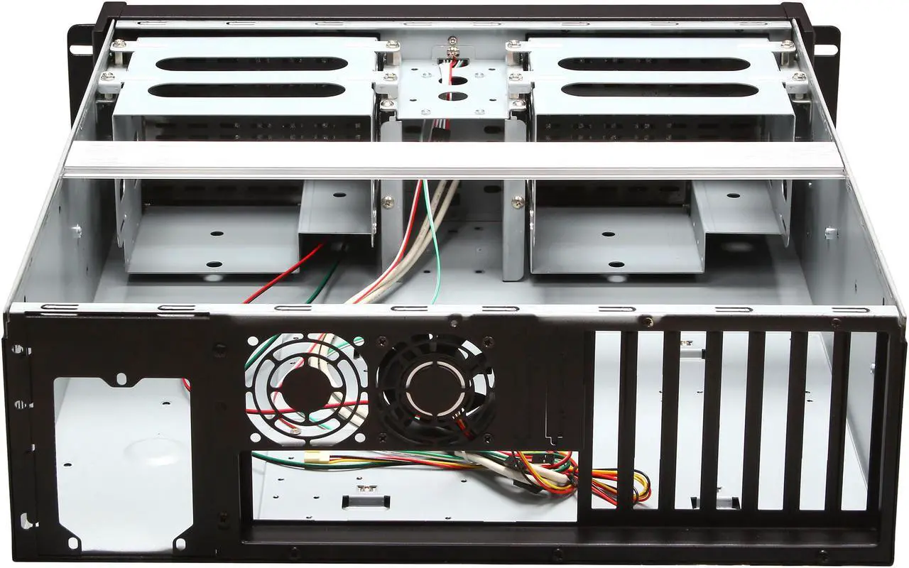 Alt view image 5 of 7 - iStarUSA D-300 Black Aluminum / Steel 3U Rackmount Compact Stylish Chassis - Black Bezel 4 External 5.25" Drive Bays