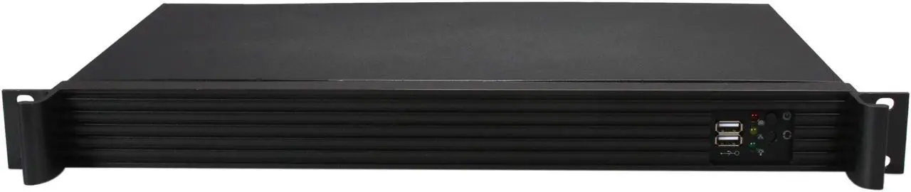 Alt view image 2 of 5 - iStarUSA D-118V2-ITX-30FX8 Black Metal / Aluminum 1U Rackmount Compact Server Case 300W 80Plus