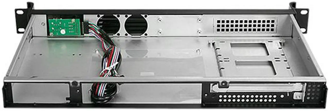 Alt view image 4 of 5 - iStarUSA D-118V2-ITX-30FX8 Black Metal / Aluminum 1U Rackmount Compact Server Case 300W 80Plus