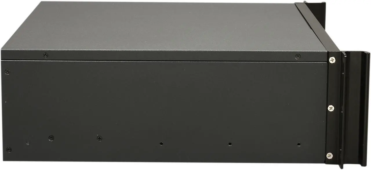 Alt view image 3 of 7 - iStarUSA D-313SE-MATX Black Aluminum / Steel 3U Rackmount Compact Industrial Chassis - Black Bezel 2 External 5.25" Drive Bays