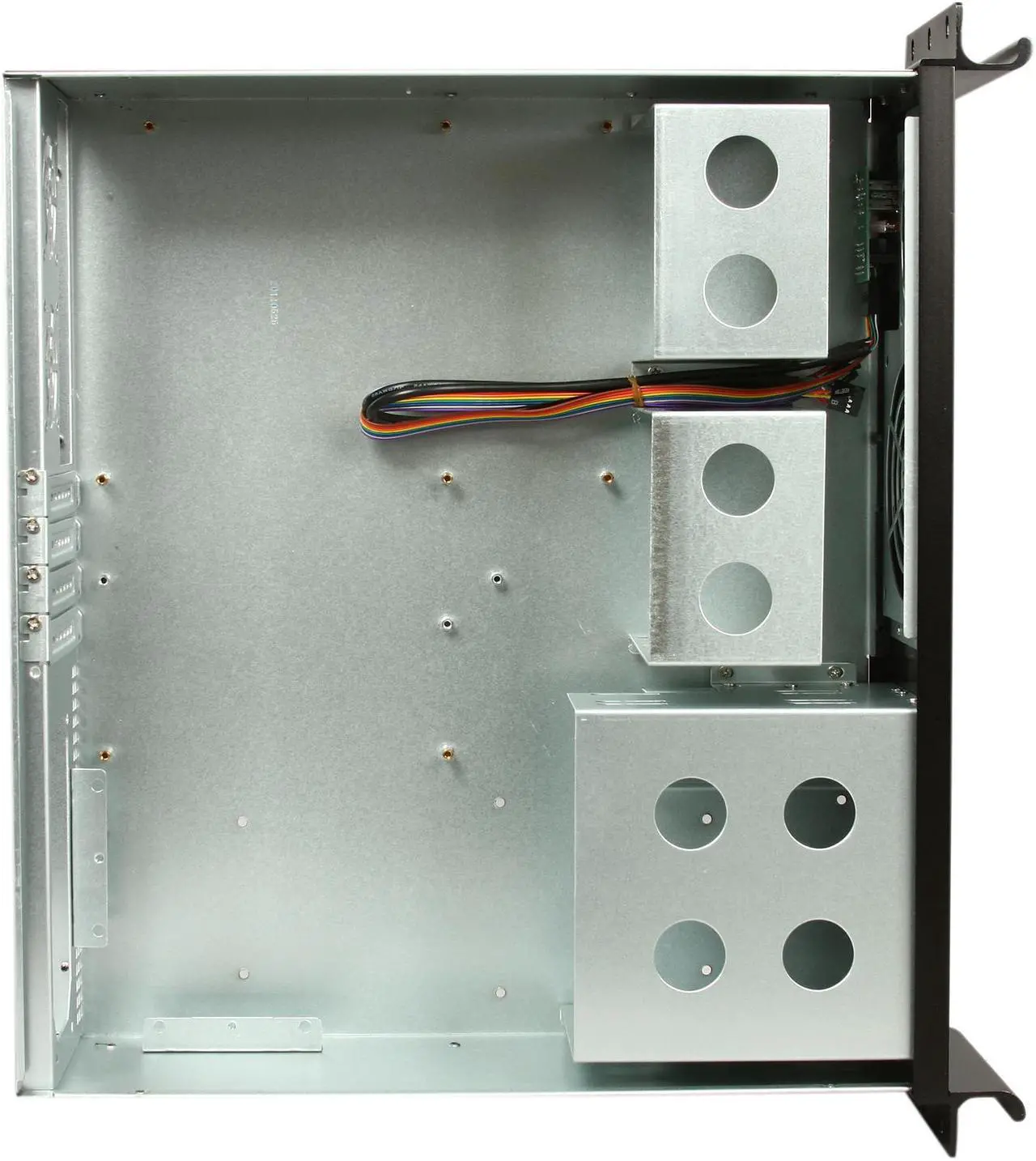 Alt view image 6 of 7 - iStarUSA D-313SE-MATX Black Aluminum / Steel 3U Rackmount Compact Industrial Chassis - Black Bezel 2 External 5.25" Drive Bays