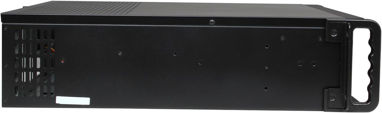 Alt view image 3 of 7 - iStarUSA D-300-FS Black Aluminum / Steel 3U Rackmount Compact Stylish Front-mounted PSU Chassis 2 External 5.25" Drive Bays