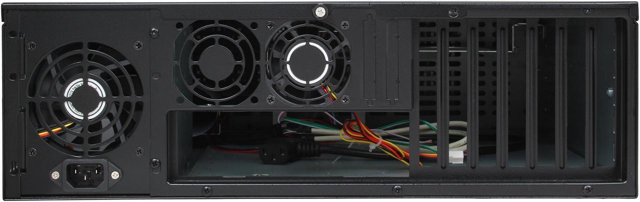 Alt view image 4 of 7 - iStarUSA D-300-FS Black Aluminum / Steel 3U Rackmount Compact Stylish Front-mounted PSU Chassis 2 External 5.25" Drive Bays