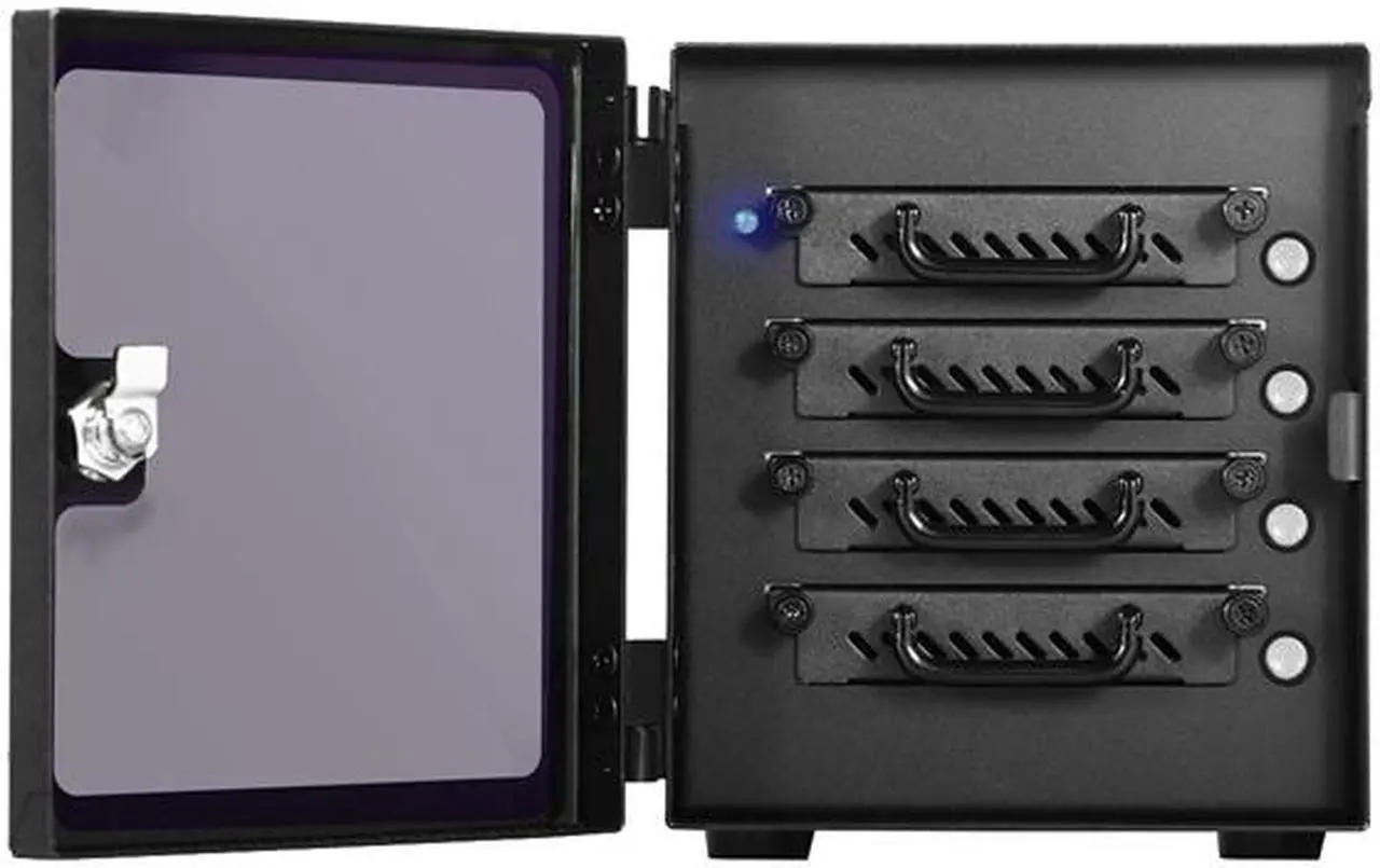 Alt view image 3 of 5 - iStarUSA S-254JB-RF Black Steel TowerU 4x 2.5" External Storage JBOD Tower 150W 150W