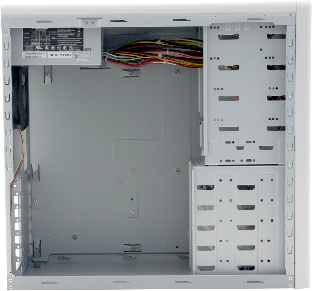 Alt view image 8 of 14 - ASUS TA-230 White 0.6mm SECC ATX Mid Tower Computer Case 300W Power Supply