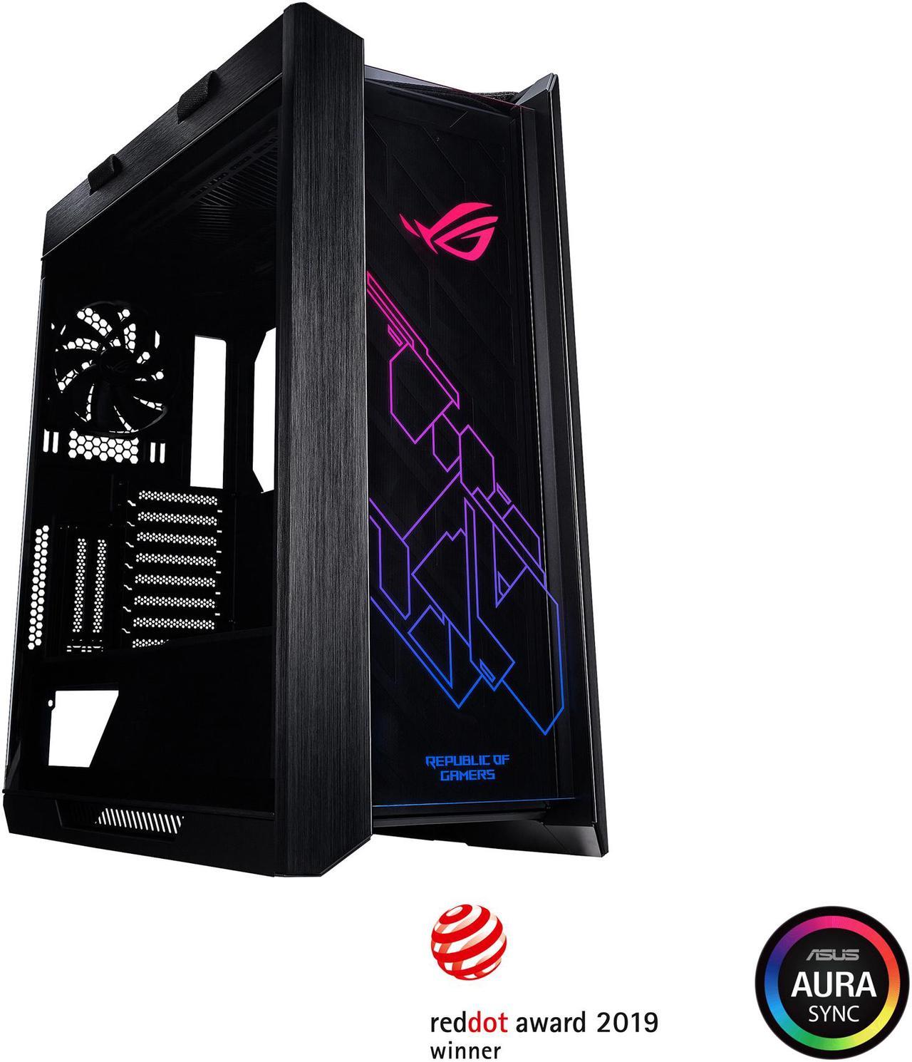 ASUS ROG Strix Helios GX601 RGB Mid-Tower Computer Case for up to EATX Motherboards with USB 3.1 Front Panel, Smoked Tempered Glass, Brushed Aluminum and Steel Construction, and Four Case Fans