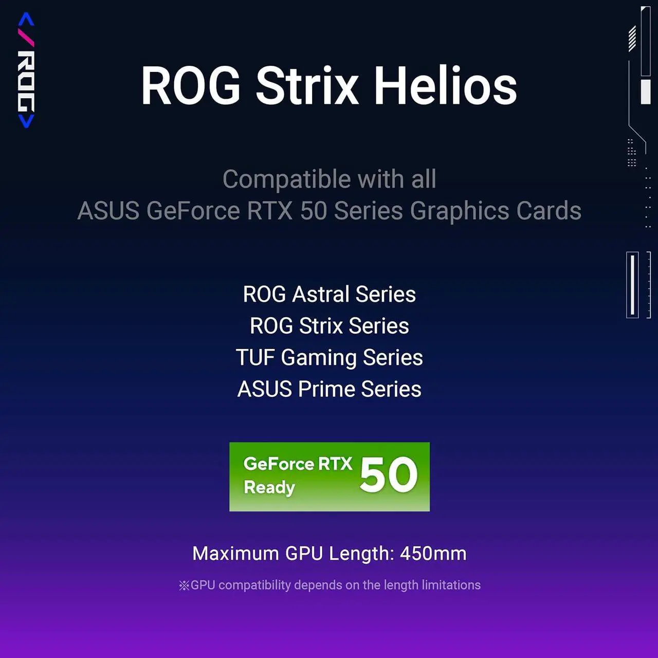 Alt view image 8 of 8 - ASUS ROG Strix Helios GX601 White Edition RGB Mid-Tower Computer Case for ATX/ EATX Motherboards with Tempered Glass, Aluminum Frame, GPU Braces, 420mm Radiator Support and Aura Sync